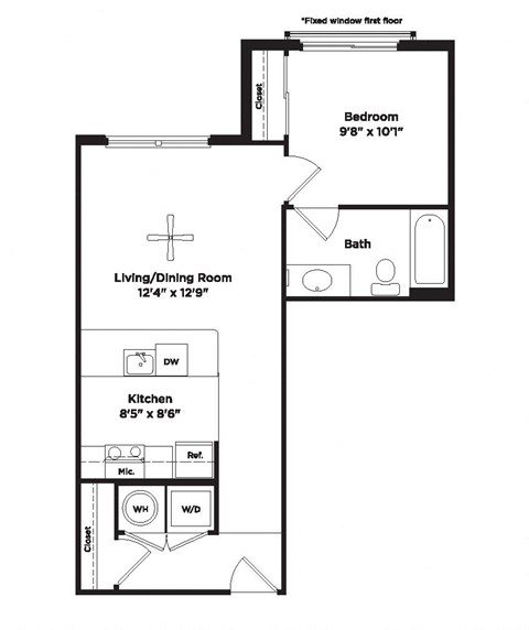 S3a Floor Plan at 800 Carlyle, Alexandria, VA